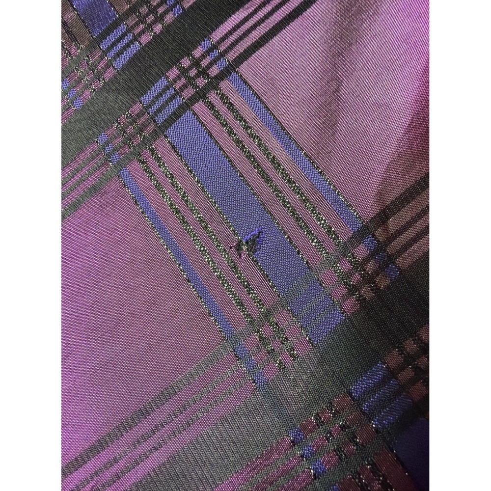 JS Boutique Purple Plaid Metallic Maxi Skirt Size 12 A-Line Formal Holiday - Picture 11 of 11